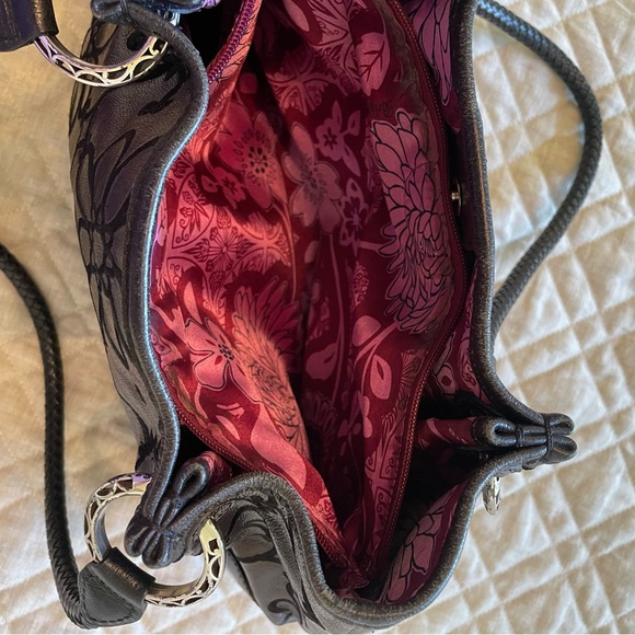 Brighton Valencia Pewter and Black Floral Embroidered Bag - Picture 7 of 16